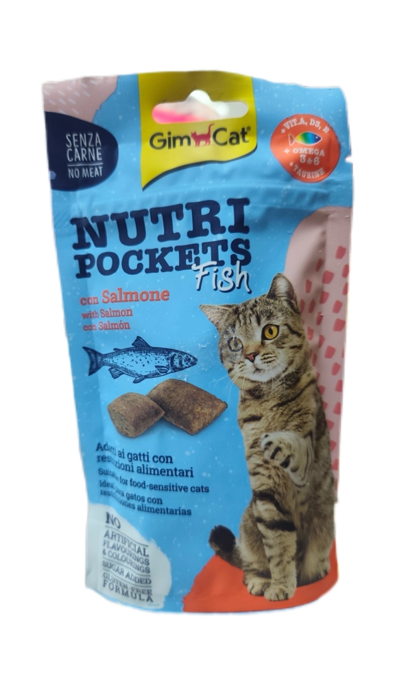 GIMCAT NUTRI POCKETS RIBA 60g