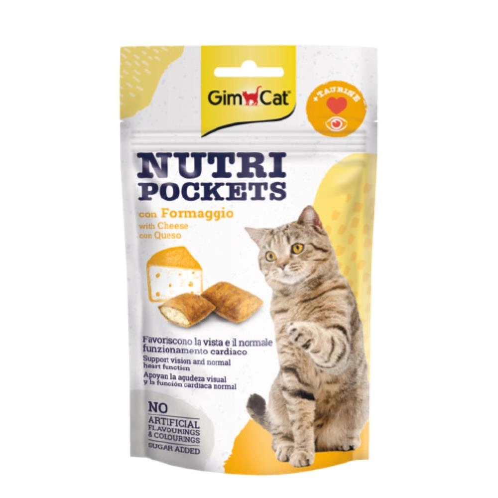 GIMCAT NUTRI POCKETS SIR I TAURIN 60 g
