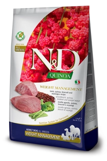 N&D MED/MAXI WEIGHT MANAGEMENT JAGNJETINA KINOA 2,5kg
