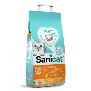 SANICAT CLUMPING VANILA MANDARINA 8L