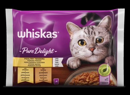 WHISKAS PURE DELIGHT PILETINA ĆURETINA U ŽELEU 4x85g