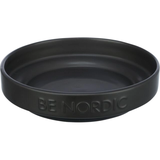 TRIXIE BE NORDIC KERAMIČKA ČINIJA PLITKA CRNA 0.3 l/ø16 cm
